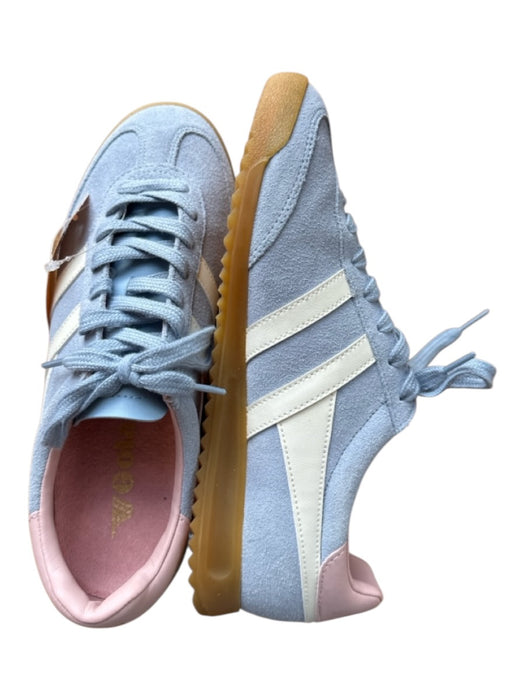 Gola Shoe Size 8 Blue Pink & Brown Suede Lace Up Athletic Sneakers Blue Pink & Brown / 8