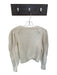 By Anthropologie Size XS Cream Cotton Blend Long Balloon Sleeve Knit Sweater Cream / XS