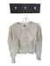 By Anthropologie Size XS Cream Cotton Blend Long Balloon Sleeve Knit Sweater Cream / XS