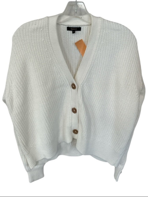 Quince Size XS White Organic Cotton Long Sleeve Cable Knit Cardigan Sweater White / XS