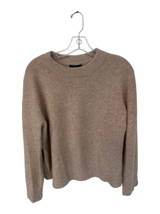 Quince Size S Tan Mongolian Cashmere Long Sleeve Crew Neck Knit Sweater Tan / S