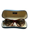 Chanel Brown & Gold Acetate Tortoise shell Rectangle Gold Hardware Sunglasses Brown & Gold