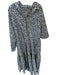 Ann Mashburn Size XL Navy & Green Cotton Long Sleeve Flowers Collar Dress Navy & Green / XL