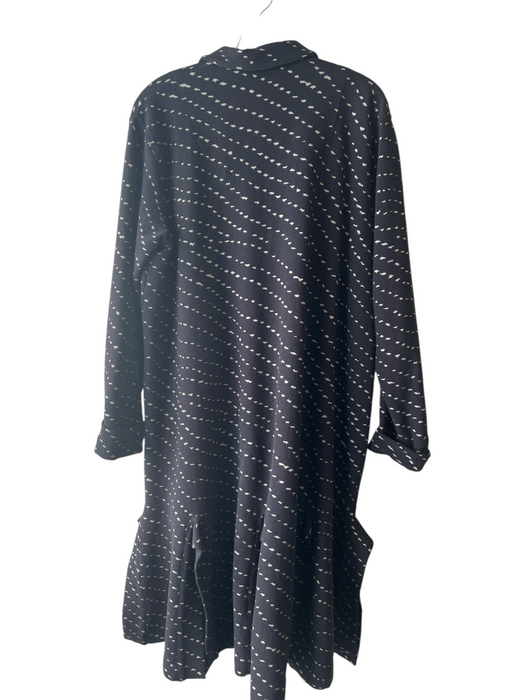 Bitte Kai Rand Size 2 Black Cotton Blend Button Down Long Sleeve Slit hem Jacket Black / 2