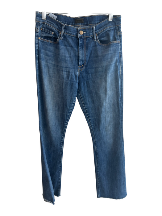 Mother Size 32 Mid Wash Cotton Zip Fly 5 Pocket Mid Rise Flare Jeans Mid Wash / 32
