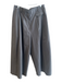 Tibi Size 8 Gray Cotton Zip Fly Pleated Side Pocket Wide Leg Pants Gray / 8