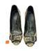 Gucci Shoe Size 36.5 Tan & brown Leather Canvas Logo Peep Toe Stiletto Shoes Tan & brown / 36.5