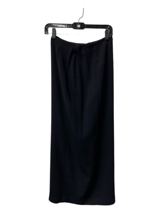 Drama Size 6 Black Polyester Maxi Darted Back Zip High Waist Skirt Black / 6