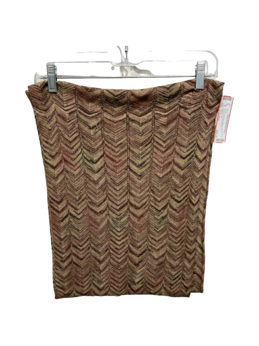 Missoni Beige Wool Blend Infinity Chevron Knit scarf Beige / One Size