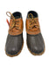 LL Bean Shoe Size Est 7.5 Brown Leather Below the ankle lace up Booties Brown / Est 7.5