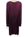 Ieena for Mac Duggal Size 12 Hot pink Polyester Long Sleeve Sequins V Neck Dress Hot pink / 12