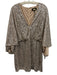 Alexia Admor Size XL Silver Polyester Blend Half Sleeve Sequins Pleated Dress Silver / XL