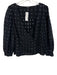 Madewell Size Small Black & White Long Sleeve Abstract Print Button Front Top Black & White / Small