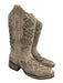 Corral Boots Shoe Size 7 Cream White Leather Square Toe Floral Embroidery Boots Cream White / 7