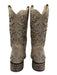 Corral Boots Shoe Size 7 Cream White Leather Square Toe Floral Embroidery Boots Cream White / 7