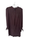 Banana Republic Size 4 Maroon & Black Polyester Blend Long Sleeve Collar Dress Maroon & Black / 4