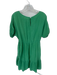 XiRENA Size S Green Cotton Short Sleeve Gauze Elastic Waist Dress Green / S