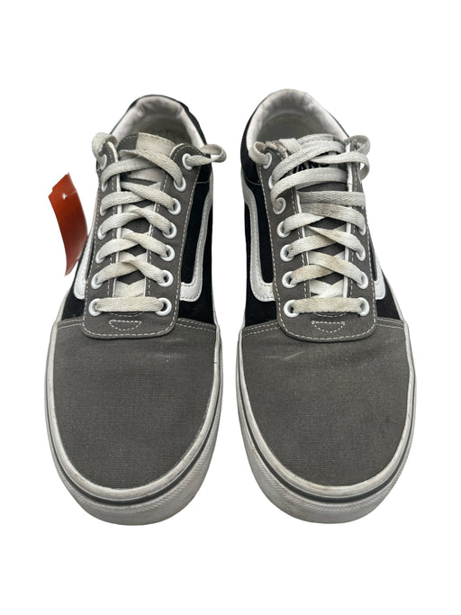 Vans Shoe Size 10 Gray, Black & White Synthetic Color Block Low Top Men's Shoes 10