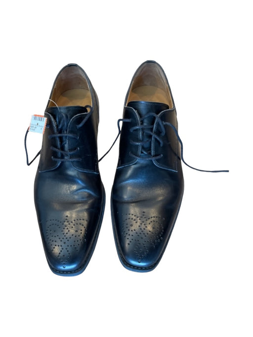 Magnanni Shoe Size 9 Box Incl Black Leather Loafer Low Top Laces Men's Shoes 9