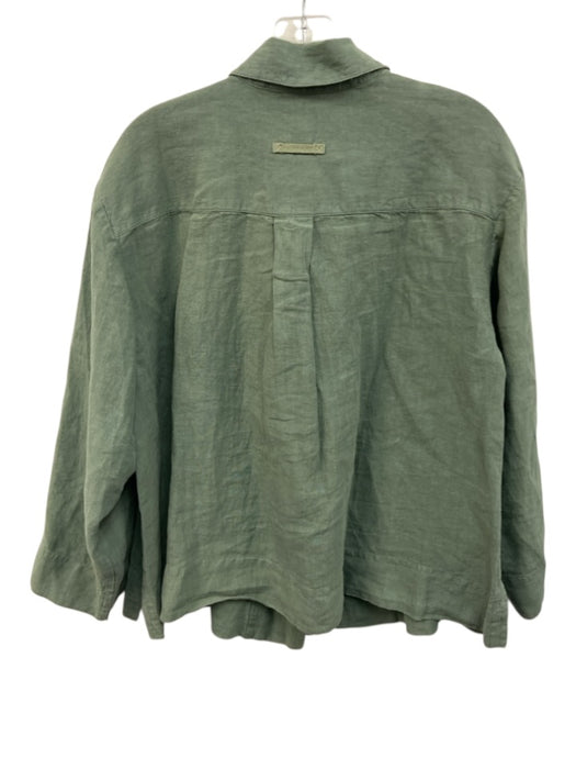 Toast Size L Sage green Linen Collar pocket Button Front Jacket Sage green / L