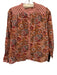 Maison Hotel Size XS Pink, Orange, Blue Cotton Long Sleeve Floral Print Top Pink, Orange, Blue / XS