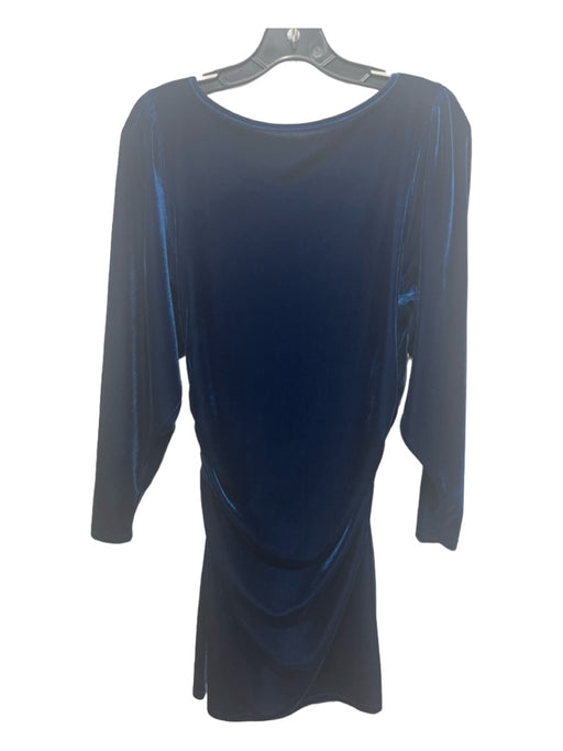 S'edge Size XS Midnight Polyester Blend Wide Neck Gathered Side Above knee Dress Midnight / XS