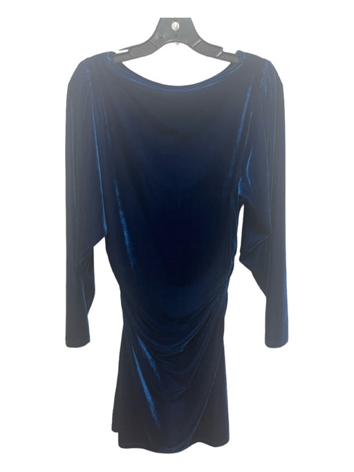 S'edge Size XS Midnight Polyester Blend Wide Neck Gathered Side Above knee Dress Midnight / XS