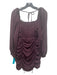 ASTR The Label Size S Maroon & Black Polyester Cupped Long Balloon Sleeve Dress Maroon & Black / S