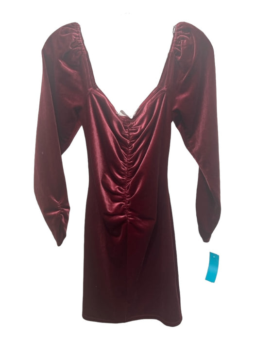 ASTR The Label Size XS Dusty Red Polyester Blend Sweetheart Neckline Mini Dress Dusty Red / XS