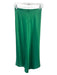 Alice + Olivia Size 0 Green Triacetate Blend Satin Feel Back Zip High-Low Skirt Green / 0
