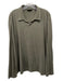 Vince Size XXL Olive Cotton Blend Solid Polo Men's Long Sleeve Shirt XXL