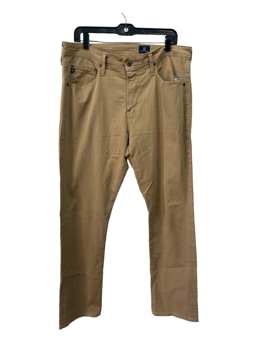 AG Size 34 Tan Cotton Blend Solid Khakis Men's Pants 34