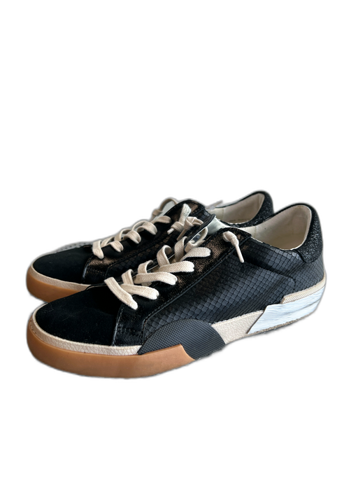 Dolce Vita Shoe Size 8 Black Suede Leather Low Top Lace Up Round Top Shoes Black / 8