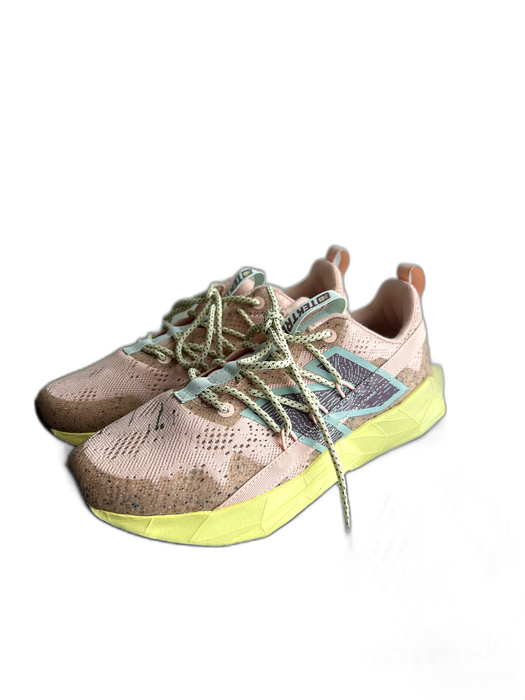 New Balance Shoe Size 8 Pink & Yellow Low Top lace up Almond Toe Sneaker Shoes Pink & Yellow / 8