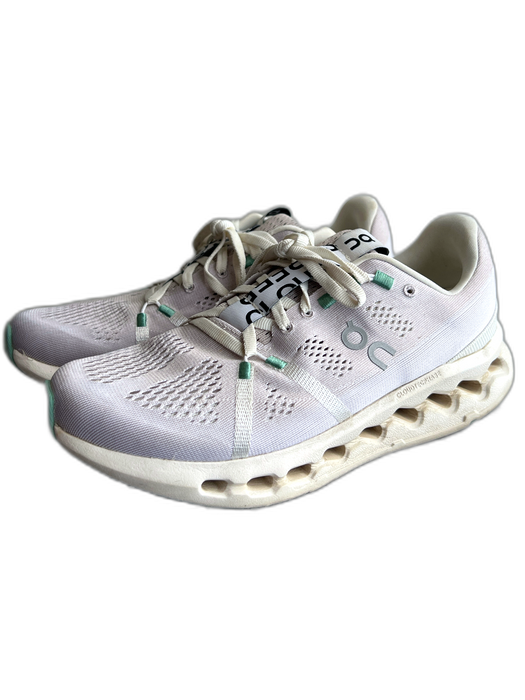 On Cloud Shoe Size 8.5 White Low Top lace up Round Toe Sneaker Shoes White / 8.5