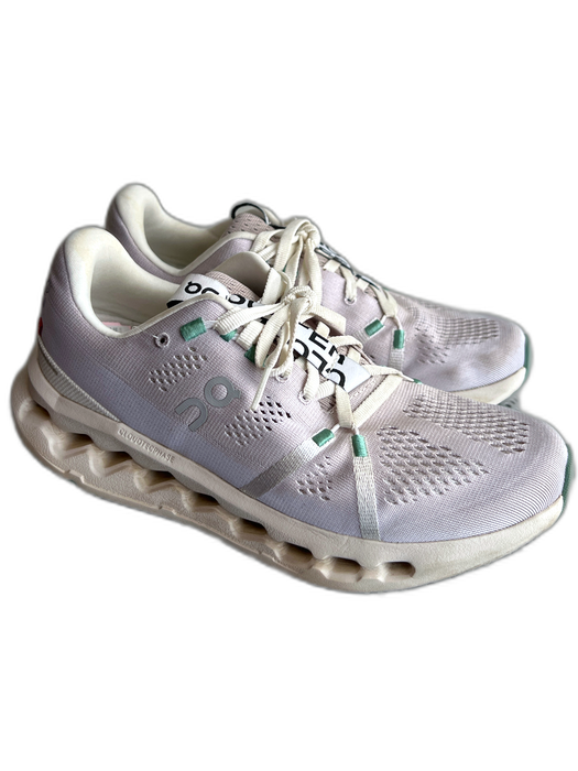 On Cloud Shoe Size 8.5 White Low Top lace up Round Toe Sneaker Shoes White / 8.5