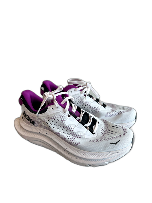 Hoka Shoe Size 8 White & Purple Almond Toe Low Top Lace Up Sneaker Shoes White & Purple / 8