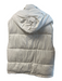 Free People Size Small Off White Polyester & Nylon Puffer Hood Pockets Vest Off White / Small