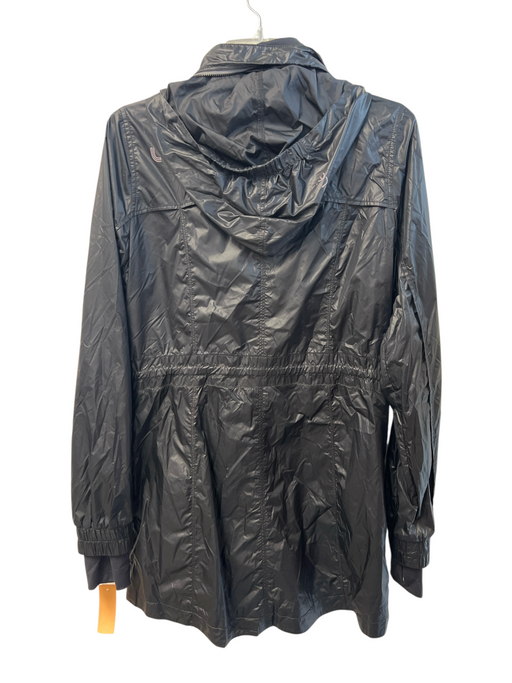 Lole Size Medium Black Nylon Front Zip Zip Pocket hide away hood Jacket Black / Medium