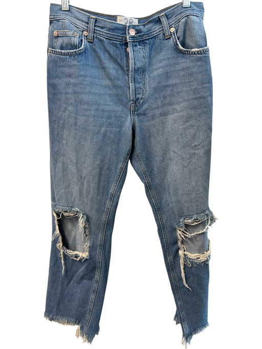 We The Free Size 28 Light Med Wash Cotton Blend Button Fly 5 Pocket Jeans Light Med Wash / 28