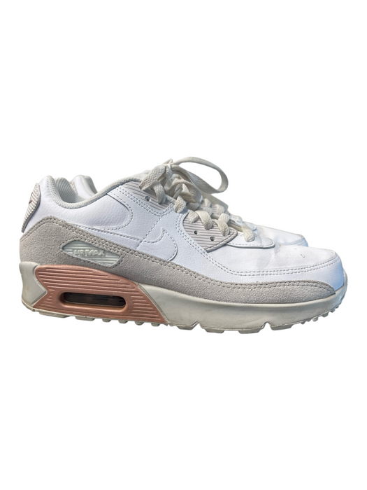 Nike Shoe Size 39 White & Brown Suede & Leather Almond Toe Lace Up Swoosh Shoes White & Brown / 39