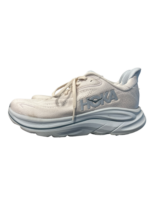 Hoka Shoe Size 8 Gray & Blue Fabric Almond Toe Lace Up Perforated Runner Shoes Gray & Blue / 8