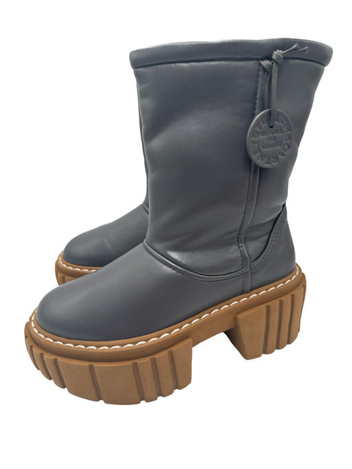 Stella McCartney Shoe Size 36 Grey & Tan Vegan Leather Platform Chunky Boots Grey & Tan / 36