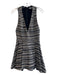 Alice + Olivia Size Est S/M Black & Beige Cotton & Nylon Woven Stripes Dress Black & Beige / Est S/M