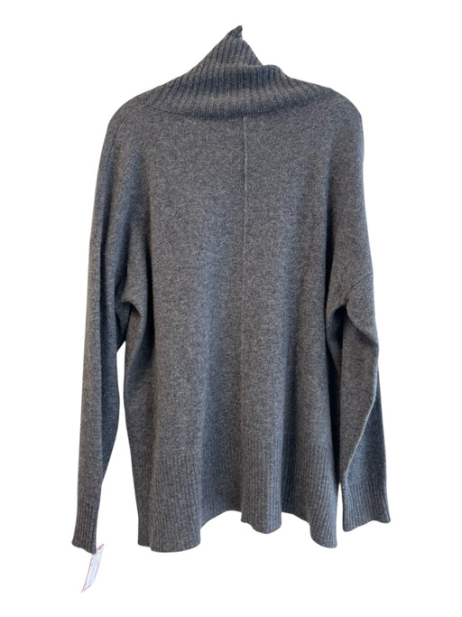 Magaschoni Size XL Gray 100% Cashmere Knit Turtleneck Boxy Solid Sweater Gray / XL