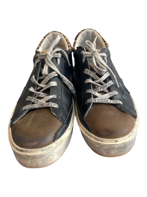 Golden Goose Shoe Size 40 Silver Genuine Leather Ponyhair Low Top Platform Shoes Silver / 40