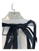 Alexis Size M White & Black Missing Fabric Tag Contrast Ruffle Tie Neck Top White & Black / M