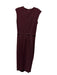 Lauren Ralph Lauren Size S Maroon Viscose Blend Cap Sleeve Belted Dress Maroon / S