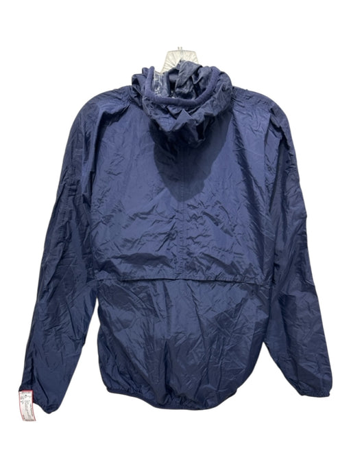 K Way Size S Navy Synthetic Solid Windbreaker Zip Up Men's Jacket Navy / S