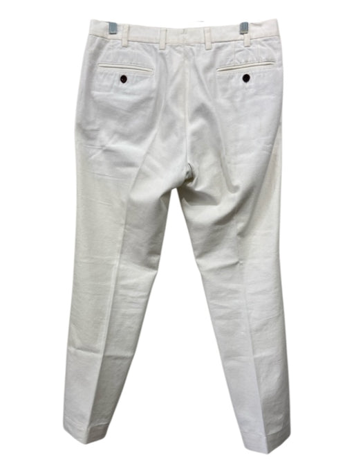 Sid Mashburn Size 33 White Cotton Solid Khakis Men's Pants White / 33